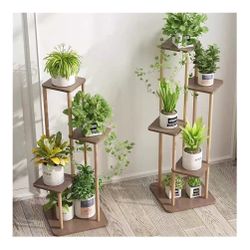 Plant Stand 4 Tier Bamboo Plant Stand Tall Corner Indoor Flower Pot Holder Nordic Display Rack for Living Room Bedroom Balcony Organizer Rack
