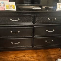 Long black dresser