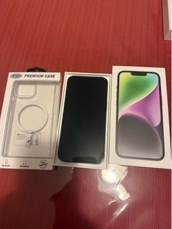I Phone 14  black 256 gb unlocked any carrier new case  charger