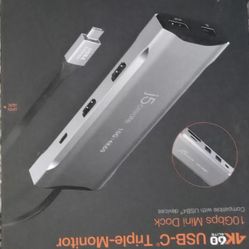 HDMI SPLITTER *new* + USB-C Superfast Charger, Triple-Monitor, 10Gbps Mini Dock