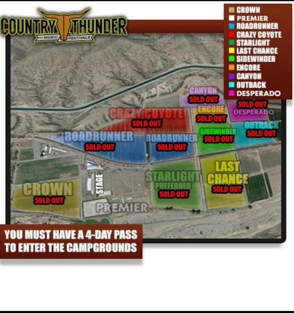 country thunder campsite map Country Thunder Campsite Roadrunner For Sale In Mesa Az Offerup