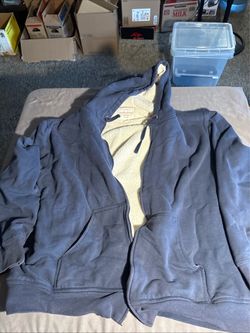 Weatherproof Vintage Fleece Jacket Men’s 2XL Chore Barn Coat Blue Hooded