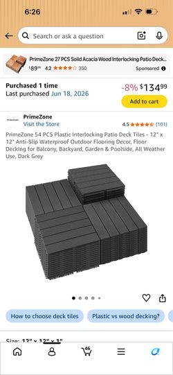 Interlocking patio deck tiles
