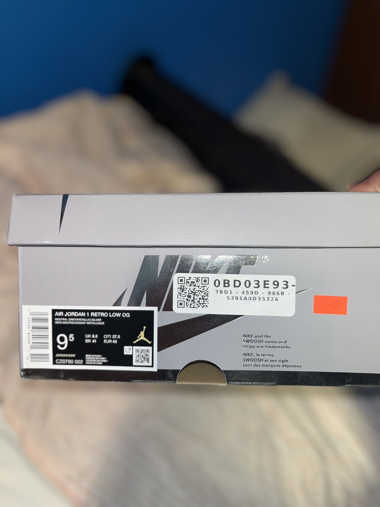 New Jordan Low Silver 9.5 $100 Great Christmas Gift 