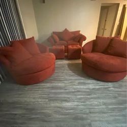 Red Couch Set