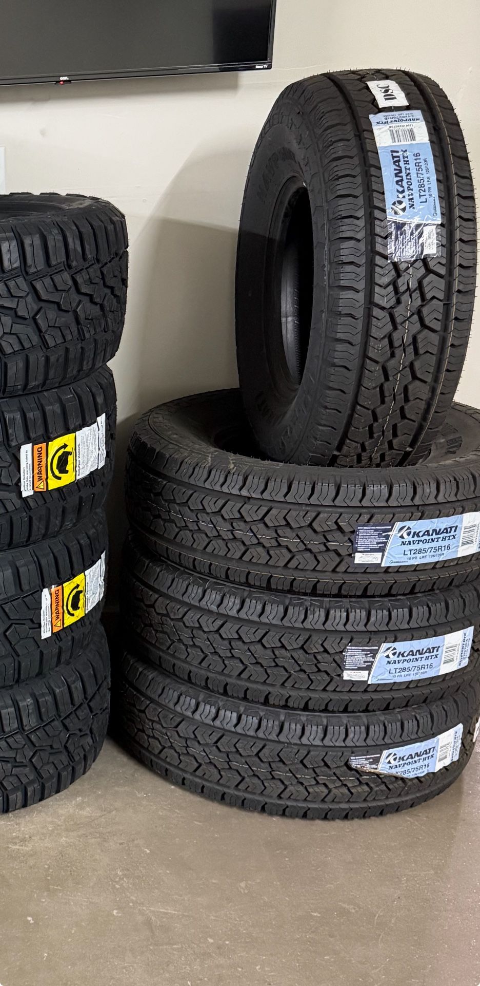BRAND NEW TIRES LT 285/75r16 10PLY FOR SALE SET OF 4 TIRES $590 WITH INSTALLATION AND BALANCING
