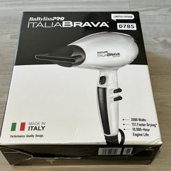 BaByliss PRO Italia Brava 2000W Professional Hair Dryer - NIB. 