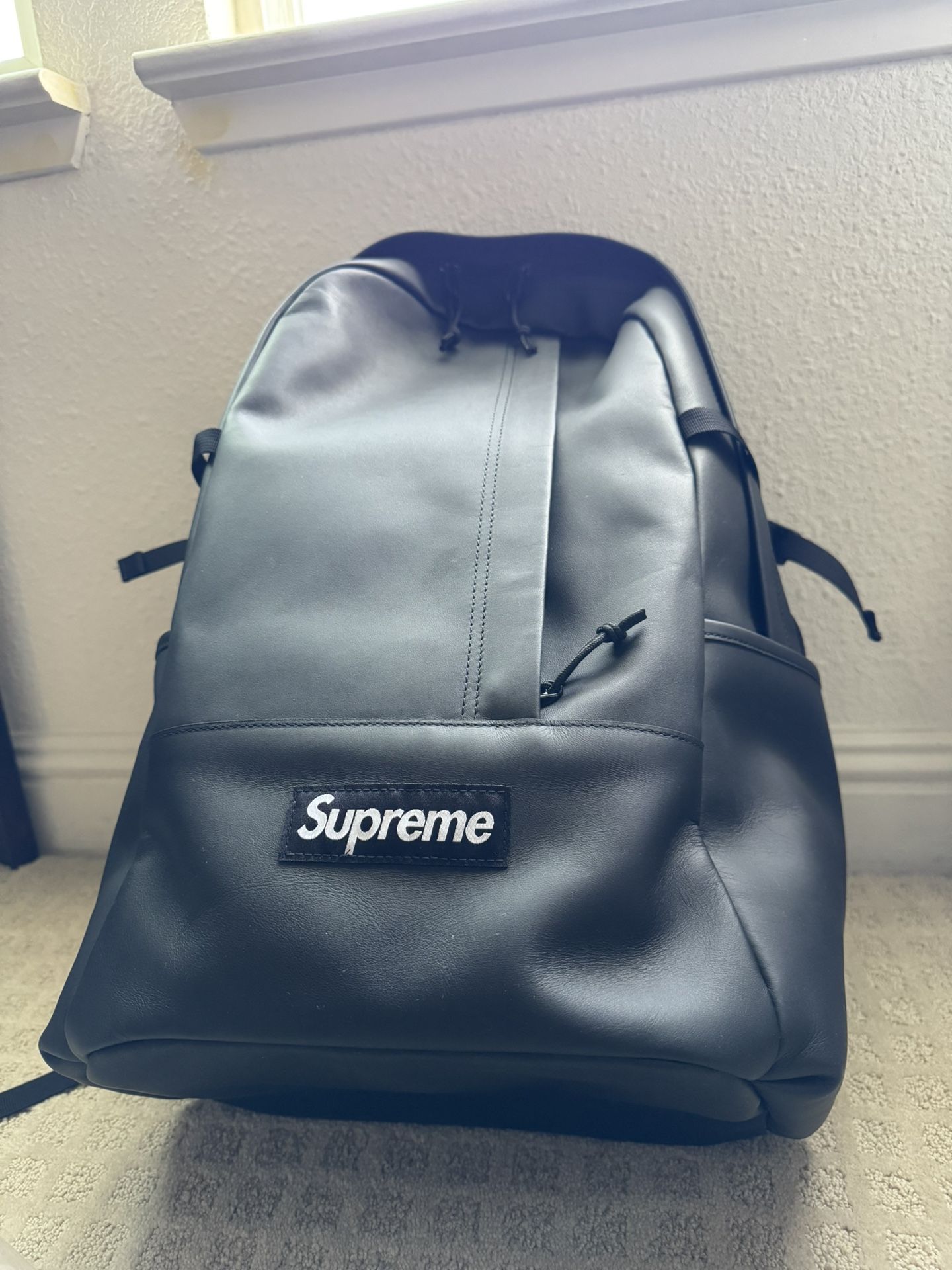 Supreme Leather Backpack FW23