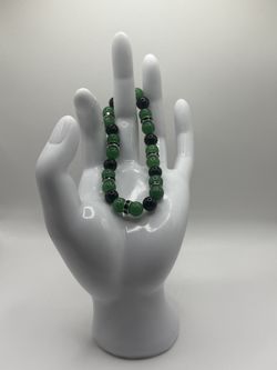 The 'Emerald Nights' Beaded Bracelet