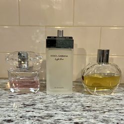Burberry, D&G, & Versace Perfume lot