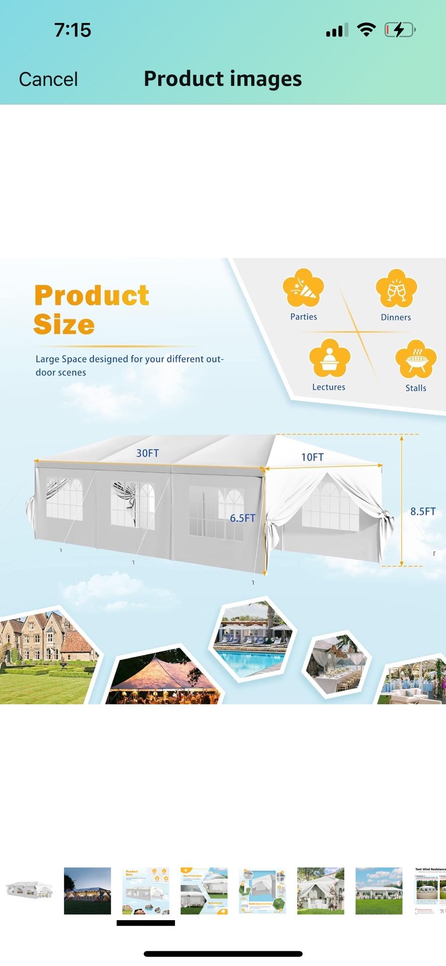 Party tent 10x30