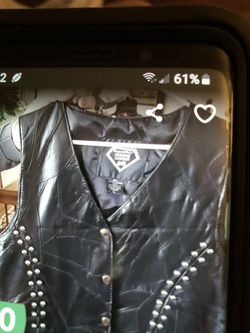 Leather vest Like new.