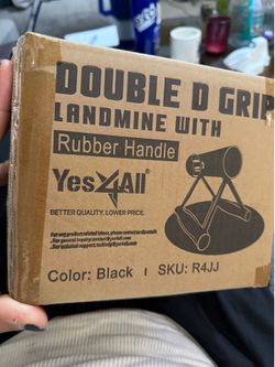 Adjustable T Bar Row Attachment, D Row Handle/Landmine Handle Attachment with Textured Rubber Handles