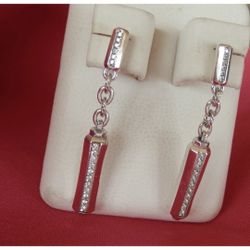 David Yurman Sterling Silver Lexington Drop Earrings with Pave Diamonds $1,600