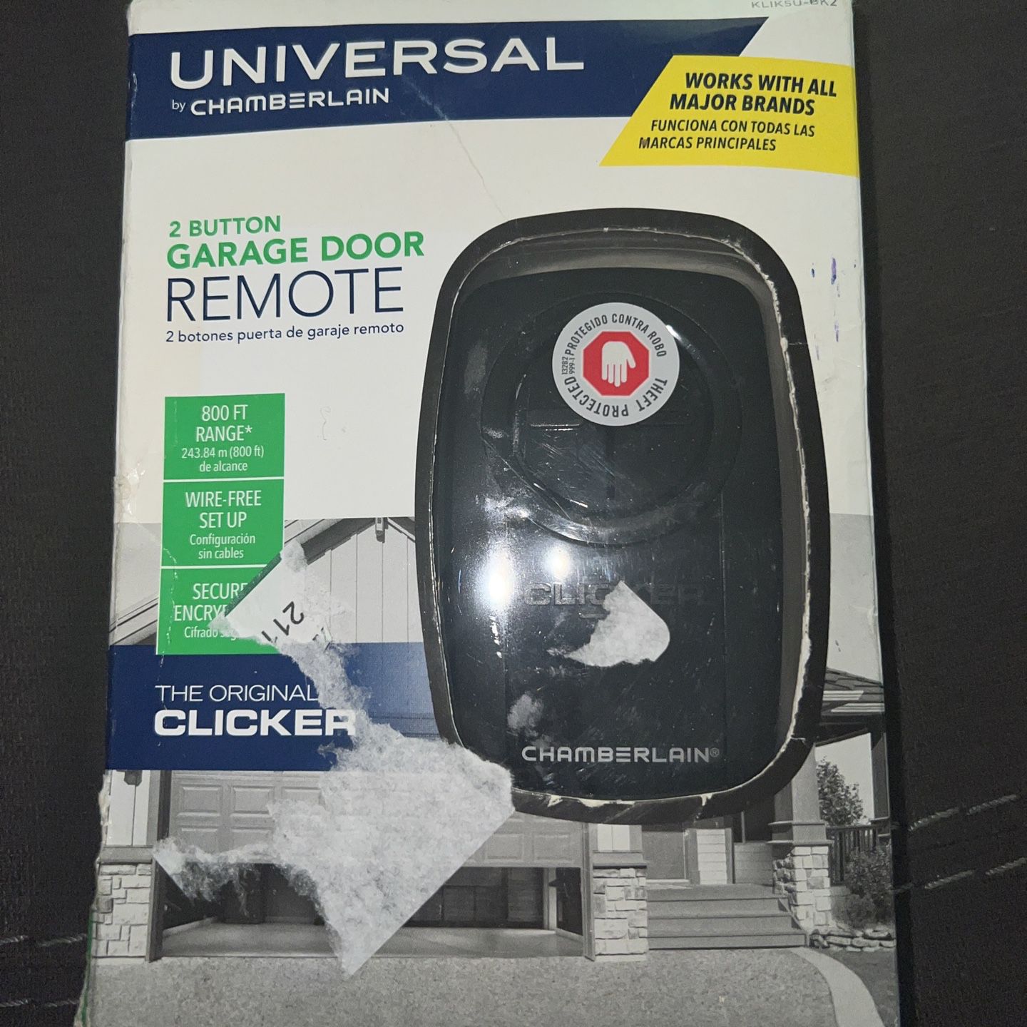 Chamberlain Universal Clicker Black Garage Door Remote Control (KLIK3U-BK2)  for Sale in El Cajon, CA OfferUp