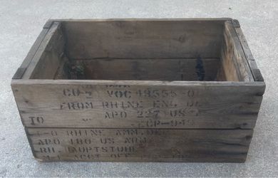 Wooden Ammo Crate /  Rhine Germany