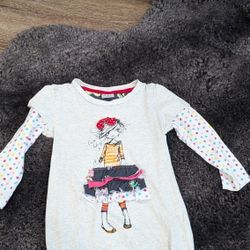 Toddler Flower Comic Princess Cotton Girl Long Sleeve Dress. 4-5 Y
