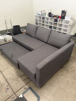 IKEA FRIHETEN Sleeper Sectional Sofa - Dark Gray