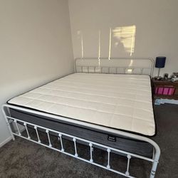 King Size Metal Bed Frame – $100