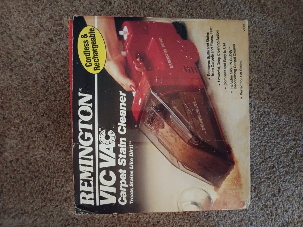 Vtg Remington Vic Vac Carpet Stain Cleaner w/Canister Fast n Clean Deodorizing