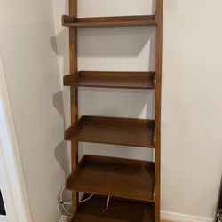 Red Brown Ladder Shelf Unit