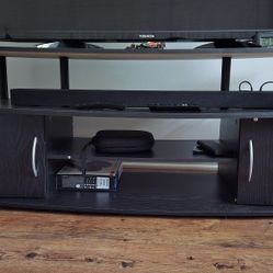 Black TV Stand with Storage