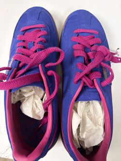 Puma Blue Suede Low-Top Sneakers