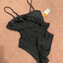 New Small Black One Piece Swimsuit Bathing Suit