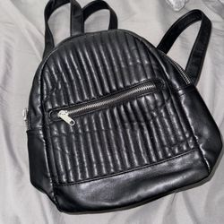 plain black mini backpack 