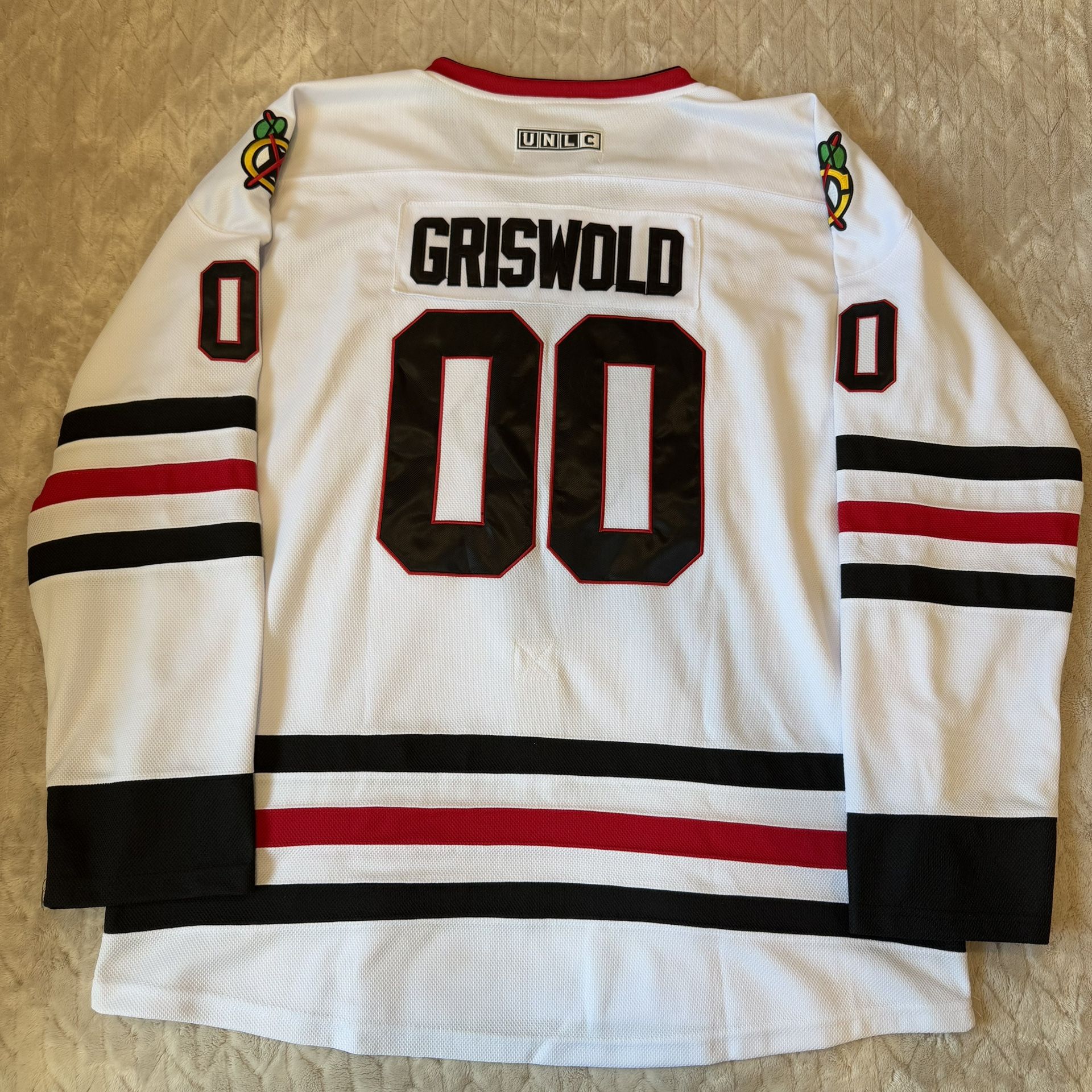 Christmas Vacation Clark Griswold Chicago Blackhawks Jersey Size 4XL
