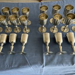 John Somers Pewter - Set Of 24 Wine & Water Goblets