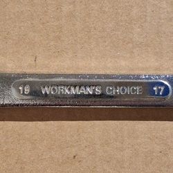 Workman's Choice Open End Combination Wrench 17mm 19mm