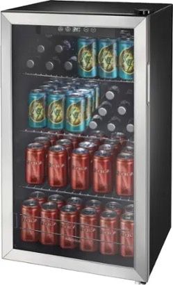 Mini Fridge NSBC120SS7 Midea 3.2 Cu. Ft. Insignia 115 Can