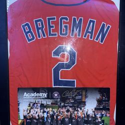 Autographed Alex Bregman Framed Houston Astros Display