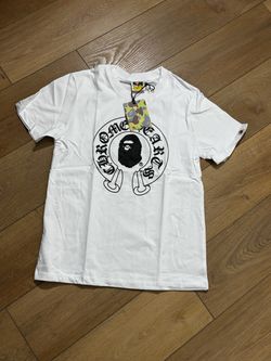 Small BAPE x Chrome Hearts White Graphic T-Shirt
