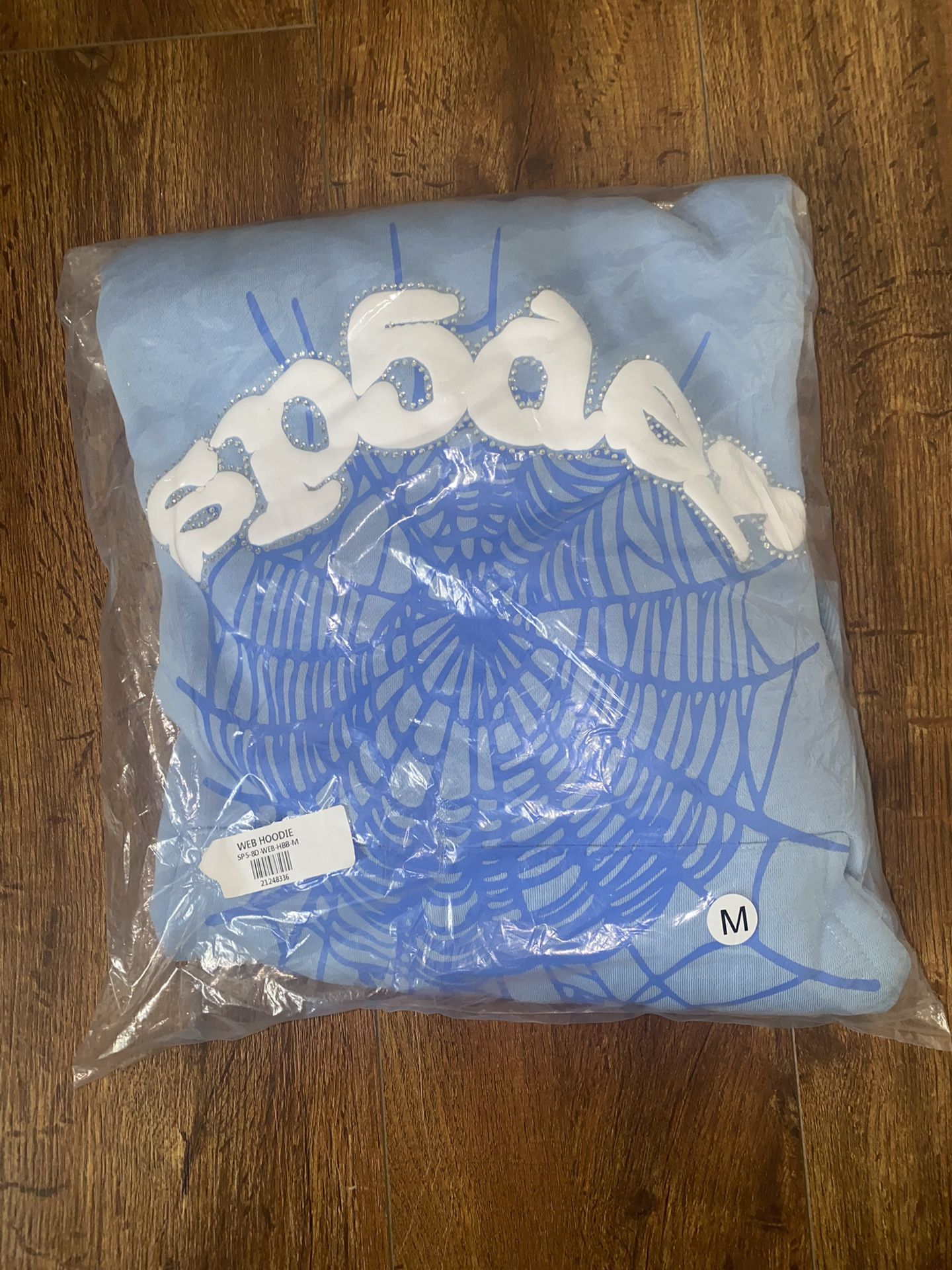 Sp5der “Sky Blue” Web Hoodie