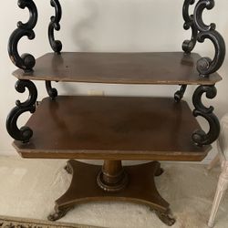 Antique Tiered Wooden Table 