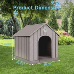 Waterproof Plastic Pet Dog House for Indoor or Outdoor 