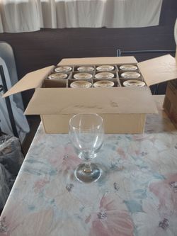 Clear Glass Wine Glasses Set of 12