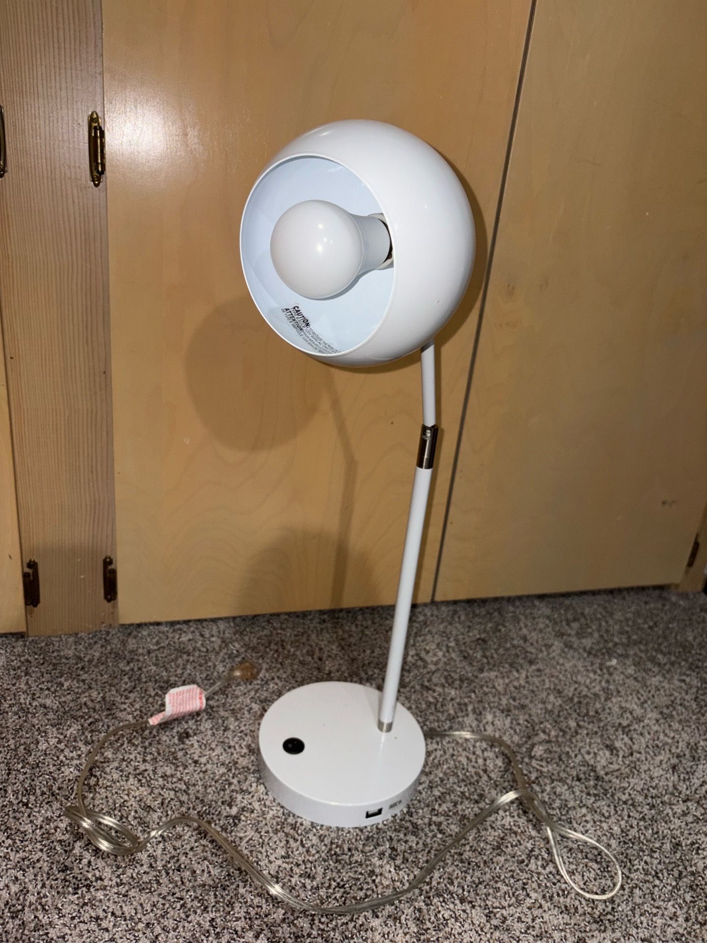 Adjustable White Desk Lamp