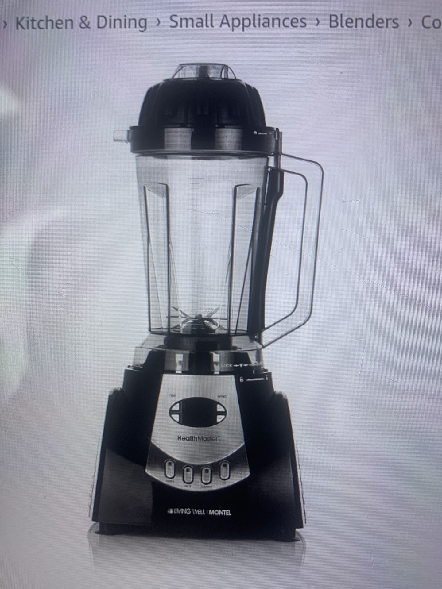 Blender - Healthmaster By Montel Williams. Included Montel Williams Cook Book