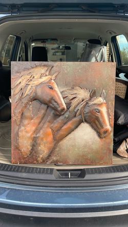 3D Metal Horse Wall Art Panel