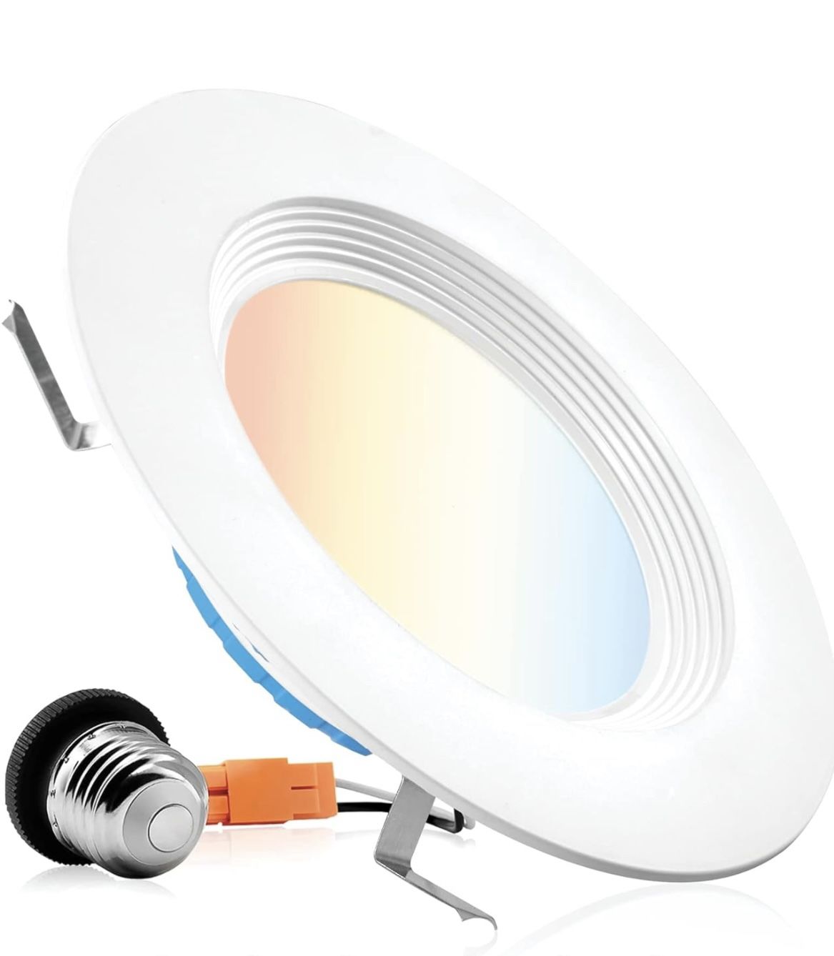 NEW! 5”- 6” LED Retrofit Can Recessed Lighting, Baffle Trim