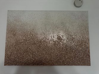 Rose Gold Glitter Wall Canvas
