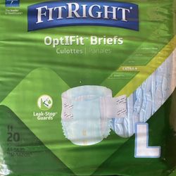 FitRight Tabbed 20 Ct Large Adult Diapers 