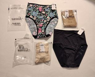Soma woman High-Waist Panties Set With Grip On Inside  NEW
