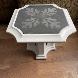 Octagon Side Table With Slate Top