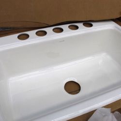 NEW Kohler 3821-3 Large Single Basin Bathroom Sink White 3 Hole - Size 33 x 22 inch