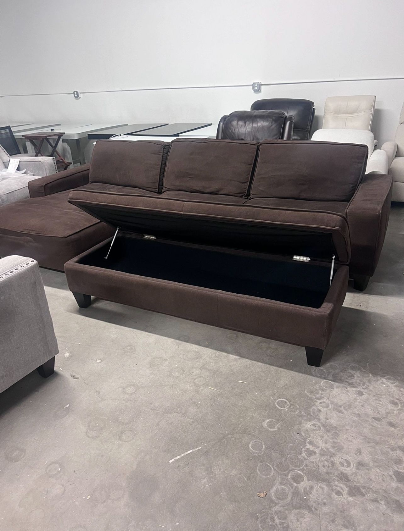 Fabric Sectional w Ottoman - Lowballers Ignored & Blocked 
