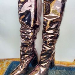 Gold Bronze Boots 